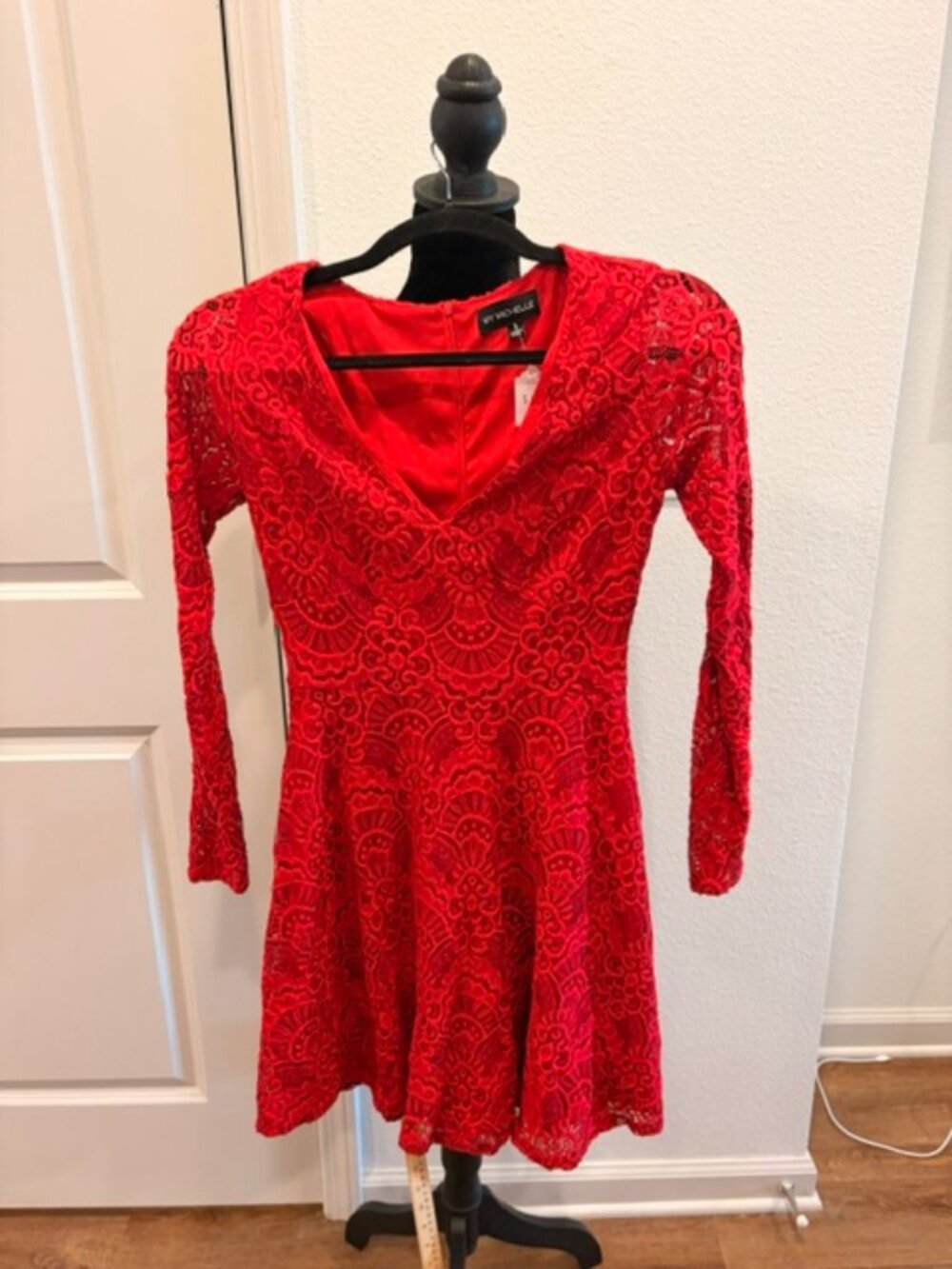 Women's Small (size 3) red lace dress